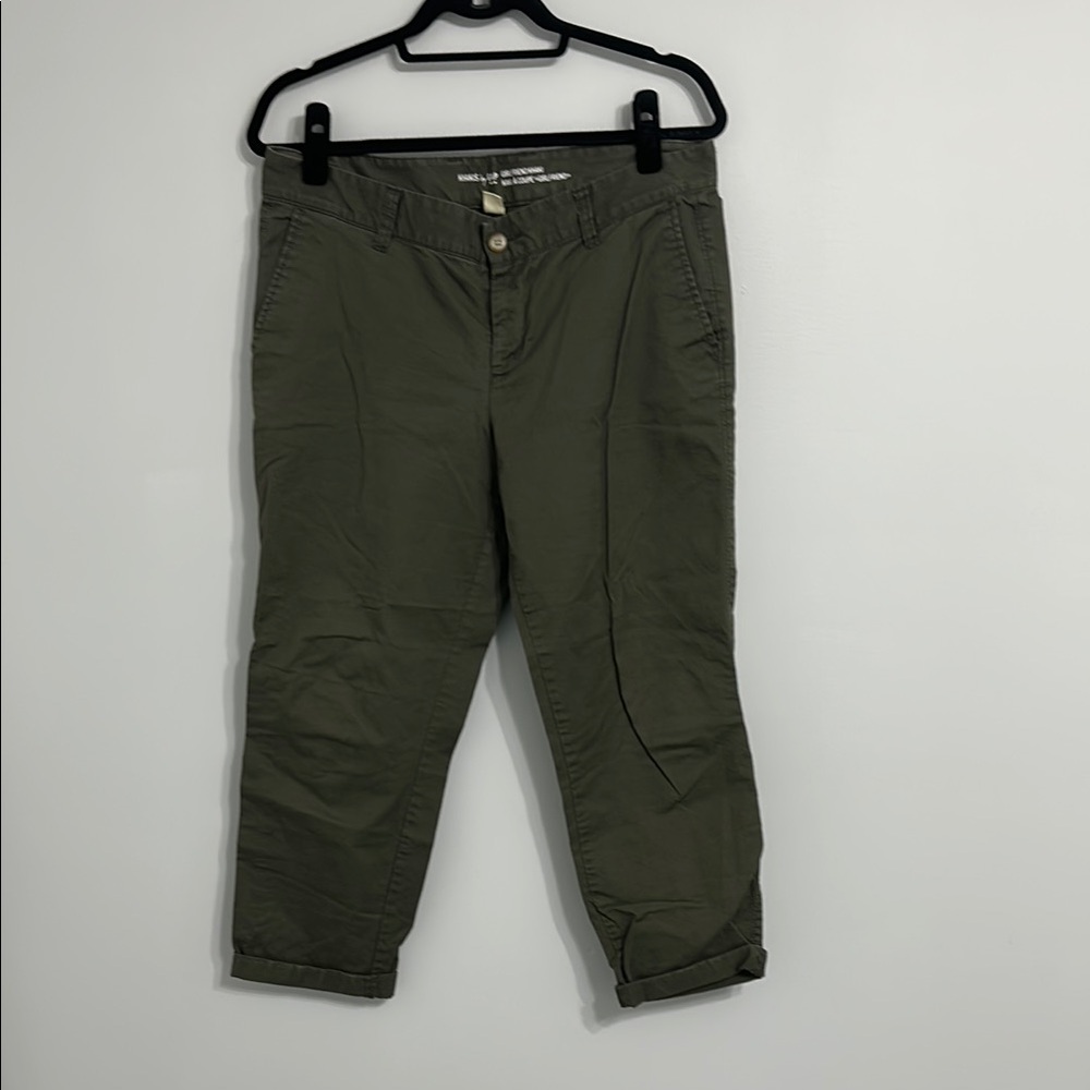 GAP Green Ankle Cropped Pants with Relaxed Fit